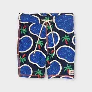 Jack & Milly Pool Palm Tree Pattern Swim Trunks